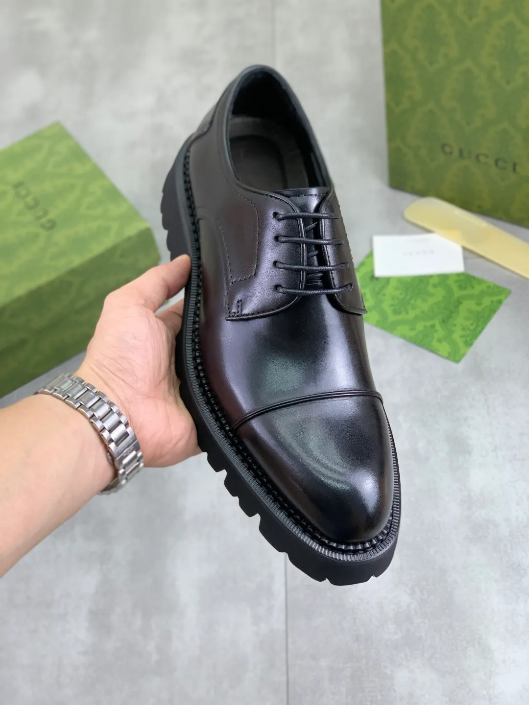 Men's Men's Shoes 💰P580 [New Style] 💰💎💎💎 [Gucci] GUCCI high-end men's formal business leather shoes, original order 1:1! Original imported high-end calfskin, original metal buckle, imported first-layer pigskin lining for feet, original high-end outsole, men's shoe size: 38-44